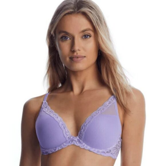 💕NATORI💕 Feathers Underwire Contour Bra ~ Violet Tulip 30D NWT - Picture 1 of 14